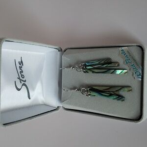 Mother of Pearl silver drop earrings